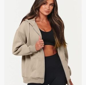 Anrabess Hoodie Light Khaki Color Size M